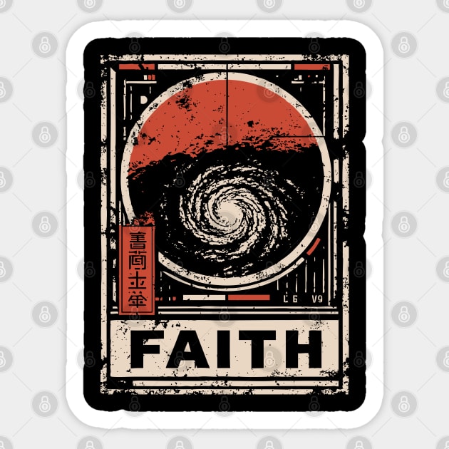 Faith - Vintage Spiritual Galaxy Art Sticker by TuncGK